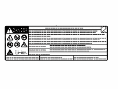 Toyota G9569-47120 Label, Lithium Ion Battery Caution