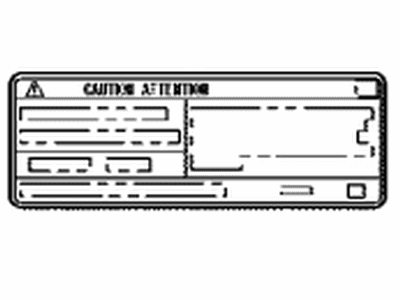 Toyota 88723-47230 Label,  Cooler Service Caution