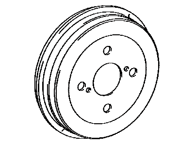 Toyota 42431-60070 Drum Sub-Assy,  Rear Brake