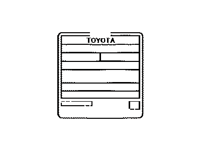 Toyota 11298-31090 Plate,  Emission Control Information