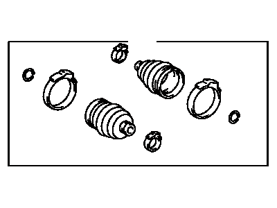 Toyota 04437-24040 Rear Cv Joint Boot Kit