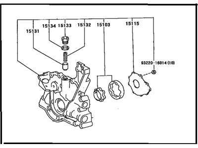 Toyota 15100-46051 Pump Assembly, Oil