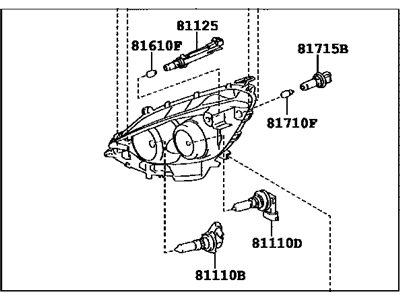 Toyota 81150-52E80 Headlamp Assy,  LH