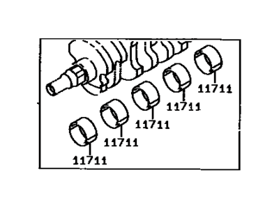 Toyota 11704-16010 Bearing Set,  Crankshaft