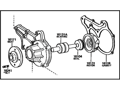 Toyota 16100-39315 Engine Water Pump Assembly