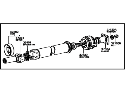 Toyota 37120-14050 Propeller Intermediate Shaft Assembly