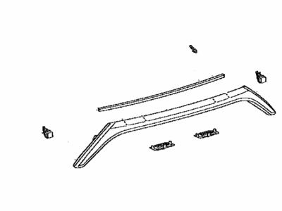 Toyota 76801-06610 Garnish Sub-Assembly, Luggage Compartment Door, Outside