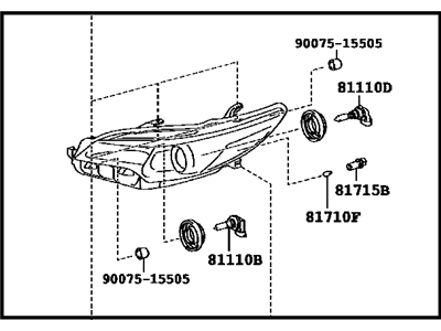 Toyota 81150-06E10 Headlamp Assembly, Driver Side