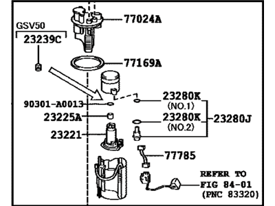 Toyota 77020-06285 Tube Assy,  Fuel Suction W/Pump & Gage