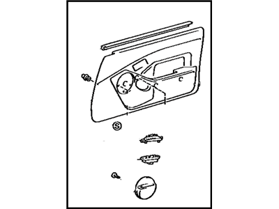 Toyota 67610-17260-01 Board Sub-Assy,  Front Door Trim,  RH