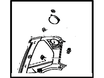 Toyota 62405-17060-01 Garnish, Roof Side Inner, RH