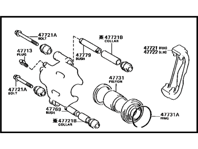 Toyota 47730-17040 Cylinder Assy,  Front Disc Brake,  RH