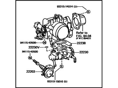 Toyota 22210-16220 Body Assy,  Throttle