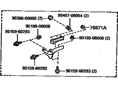 Toyota 76603-19155-D0 Mudguard Sub-Assy,  Front Fender,  RH