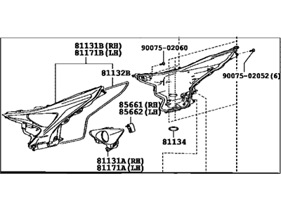 Toyota 81070-47710 Driver Side Headlight Unit Assembly