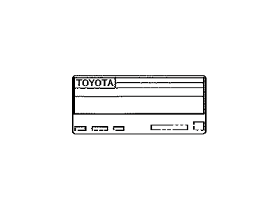 Toyota 11298-37A00 Label,  Emission Control Information