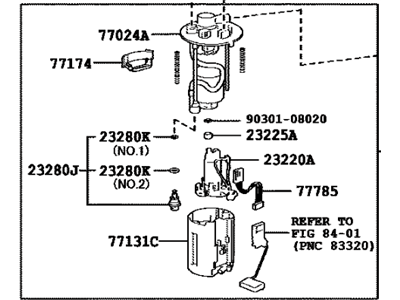 Toyota 77020-12A00 Tube Assy,  Fuel Suction W/Pump & Gage