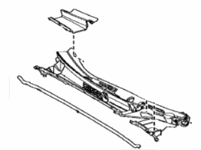 Toyota 55708-47280 Louver Sub-Assy,  Cowl Top Ventilator