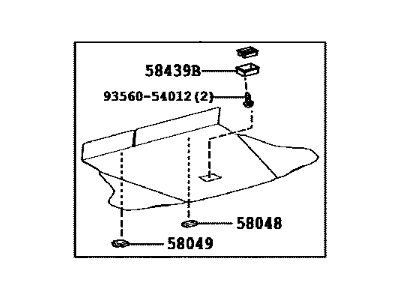 Toyota 58415-47100-C2 Board,  Rear Floor,  NO.1