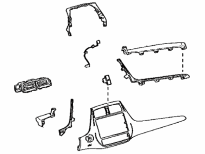 Toyota 55405-47220-C0 Panel Sub-Assy,  Instrument Cluster Finish,  Center