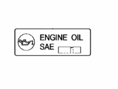 Toyota 15369-25010 Label,  Engine Oil Information