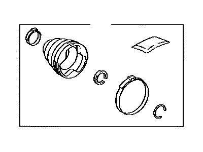 Toyota 04438-32240 Boot Kit, Rear Drive Shaft, Inboard Joint, Passenger Side