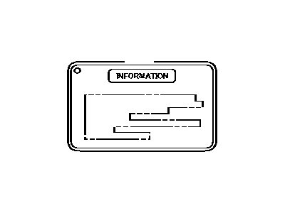 Toyota 11294-28010 Label,  Leak Detection Pump Information