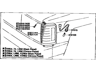 Toyota 81610-80002 Lamp Assy,  Parking & Clearance,  RH