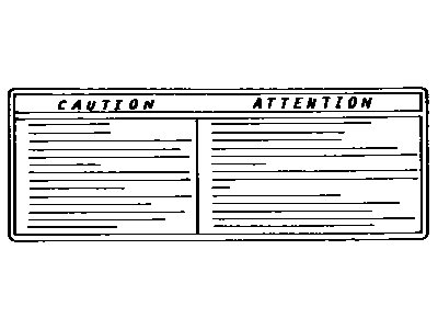 Toyota 42668-14010 Plate,  Compact Spare Tire Caution
