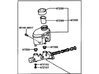 Toyota 47201-0C011 Cylinder Sub-Assy,  Brake Master