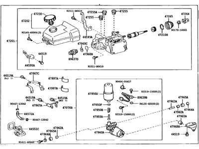 Toyota 47050-0C031 Brake Booster Assy,  W/Master Cylinder