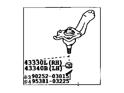 Toyota 43340-39575 Joint Assy,  Lower Ball,  Front LH