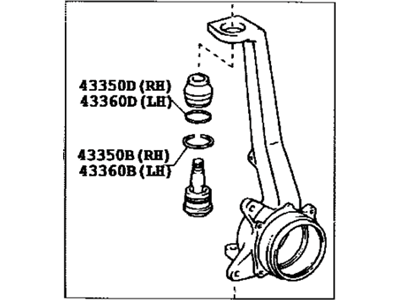 Toyota 43330-39805 Joint Assy,  Lower Ball,  Front RH