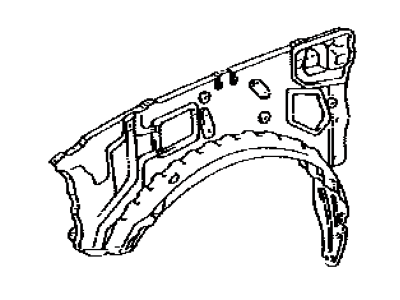 Toyota 53720-60153 Apron Sub-Assy,  Front Fender,  LH