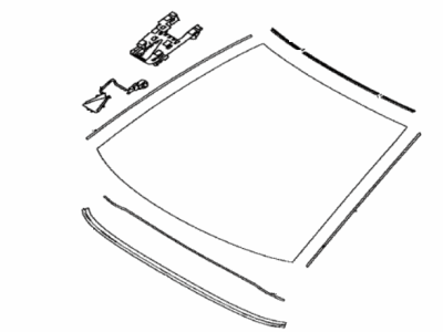 Toyota 56101-06A91 Glass Sub-Assembly, Wind