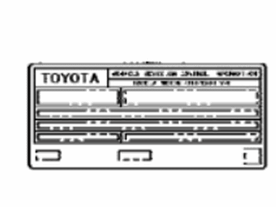 Toyota 11298-F0120 Label, Emission Control Information