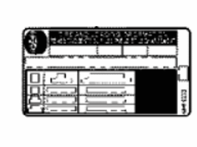 Toyota 42661-06D10 Label,  Tire Pressure Information