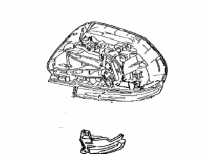 Toyota 87906-07170 Mirror Sub-Assembly, Outer Rear View, Driver Side