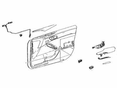 Toyota 67620-07231-B7 Board Sub-Assy,  Front Door Trim,  LH