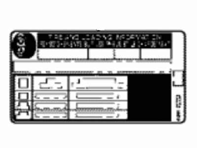 Toyota 42661-07161 Label,  Tire Pressure Information