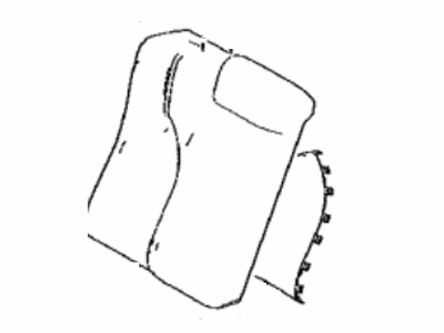 Toyota 71077-07201-E0 Cover,  Rear Seat Back,  RH (For Separate Type)