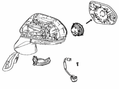 Toyota 87940-07240 Mirror Assembly, Outer Rear View, Driver Side