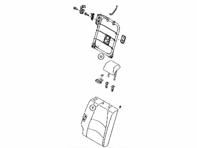 Toyota 71480-WB039 Back Assy,  Rear Seat,  RH (For Separate Type)