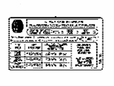 Toyota 42661-WB005 Label,  Tire Pressure Information