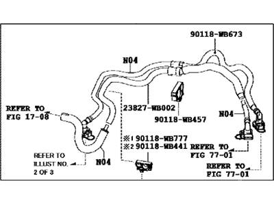 Toyota 23901-WB006 Tube Sub-Assembly, Fuel