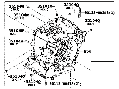 Toyota 35141-WB003 Case Sub-Assy,  Automatic Transaxle