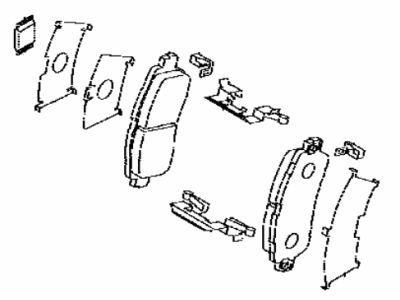 Toyota 04945-WB003 SHIM Kit, Anti SQUEAL