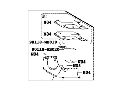 Toyota 45287-WB006 Cover,  Steering Column,  Lower