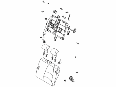 Toyota 71490-WB038 Back Assembly, Rear Seat, Driver Side (For Separate Type)