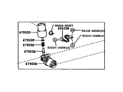 Toyota 47070-60030 Pump Assy,  Brake Booster W/Accumulator